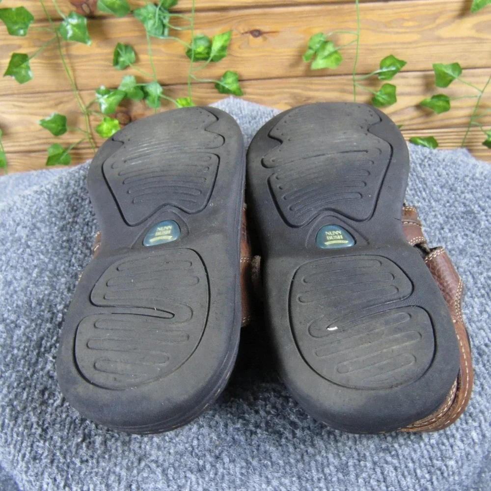 Nunn Bush Mens 10 Brown Leather‎ Fisherman Sandal Adjustable Strap Casual Shoe